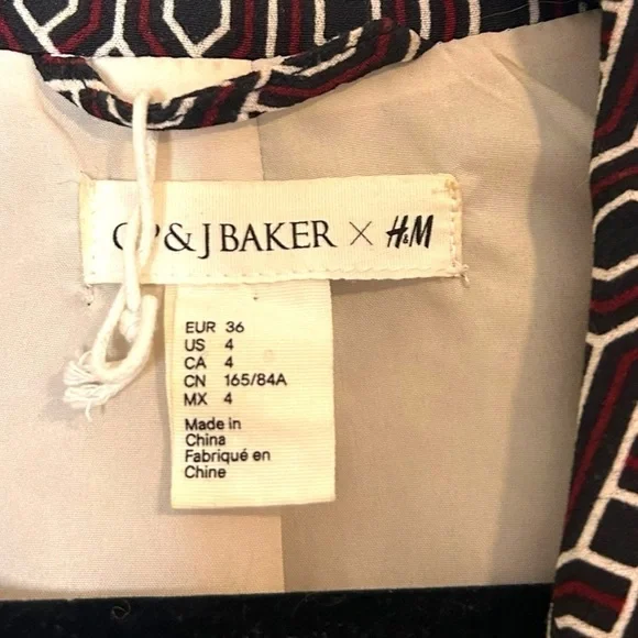 GP & J Baker H&M Collection Red Patterned Blazer - Picture 13 of 16